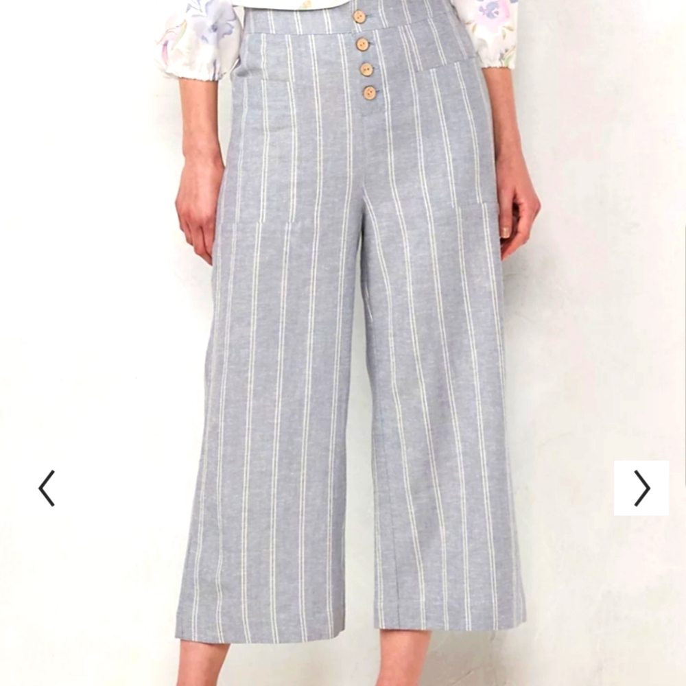 LC-Lauten Conrad Wide Leg Utility Pocket Crop Pant